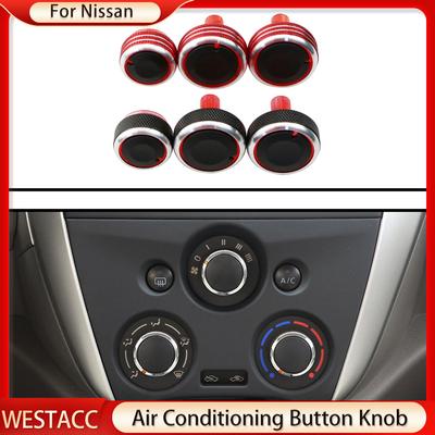 3Pcs Car AC Knob for Nissan Almera Sunny March Versa Cube Micra Versa Note Air Conditioning Heat Control Switch Knob