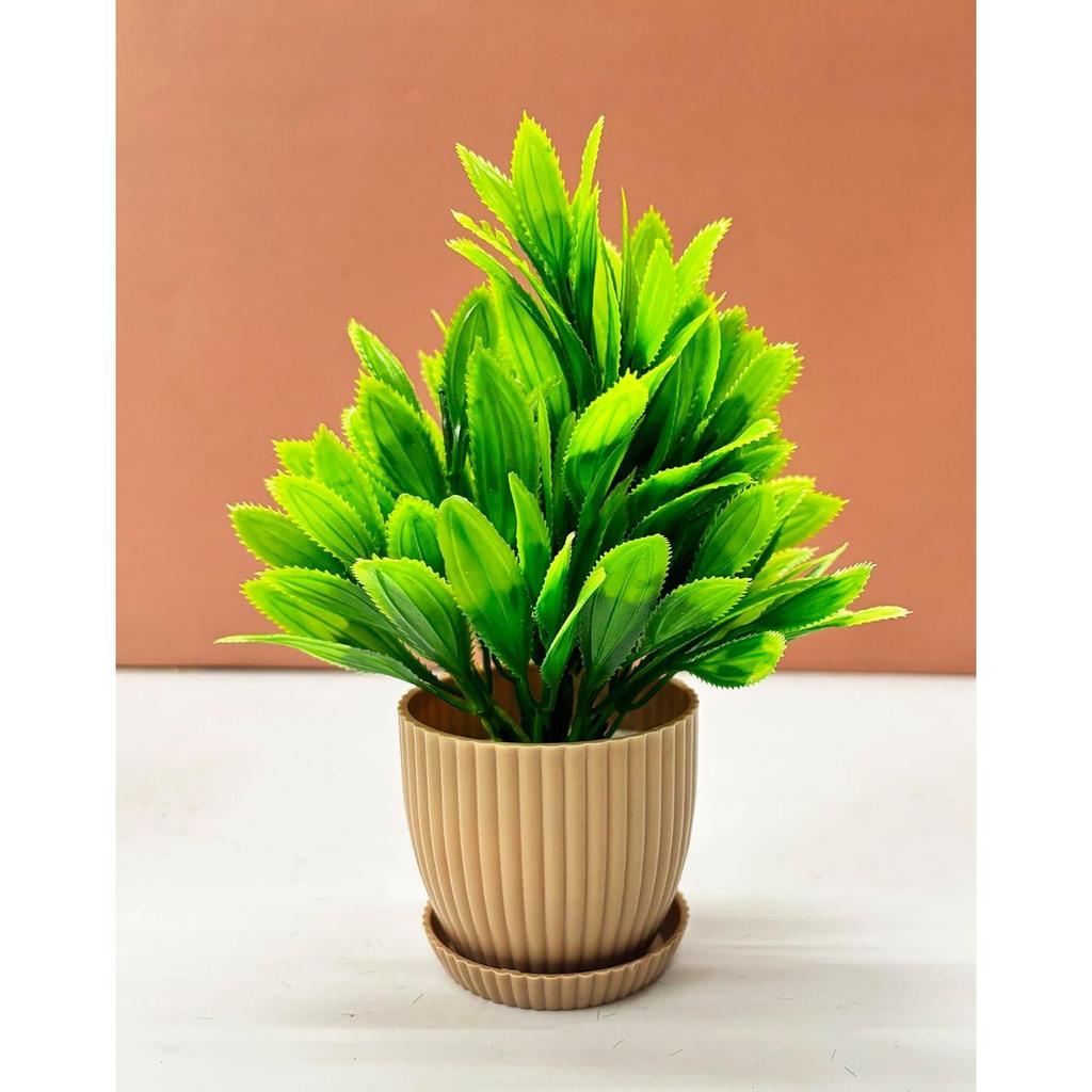 6 Packs Fake Plants Small, Mini Artificial Plants Indoor For Home Farmhouse Bathroom Shelf Décor (Height : 17Cm, Chocolate) - Plastic