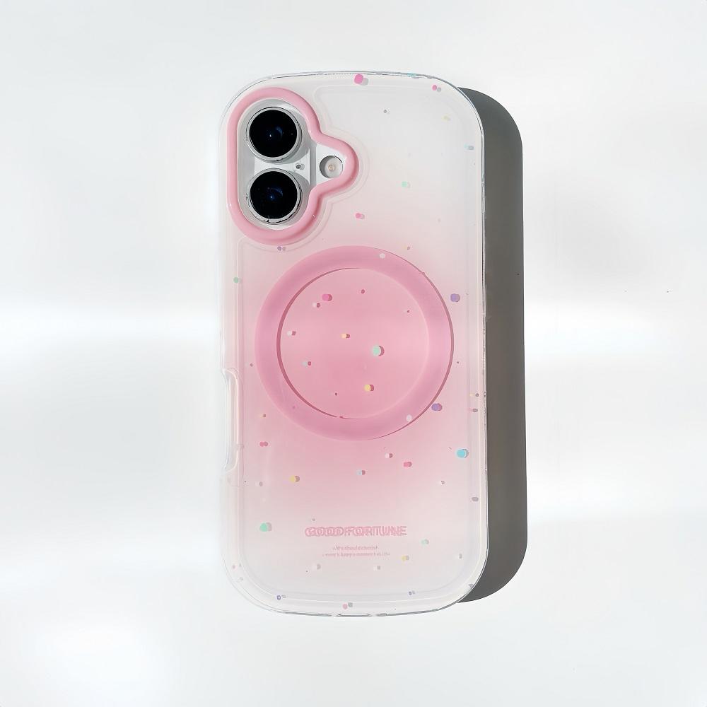 Korean Cute For Magsafe Splashed Ink Phone Case For iPhone 17 16 15 14 13 Pro Max Anti-Fall Shockproof Protective Soft Cover