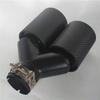 Universal Y Style Left Right Side Full Matte Car Thickened 100% Real Carbon Fiber Exhaust Dual TWIN End Tips for BMW 63mm In 89MM Out Dual Pipes