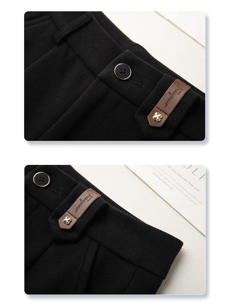 Ancola Women's Red Woolen A-line Bootcut Shorts for Autumn/Winter 2024