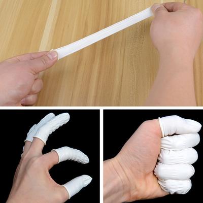 200 Stück Einweg-Fingerschutzhandschuhe aus Naturkautschuk, rutschfeste Latex-Fingerlinge, Fingerspitzenschutzhandschuhe, ungiftiges Nagelwerkzeug