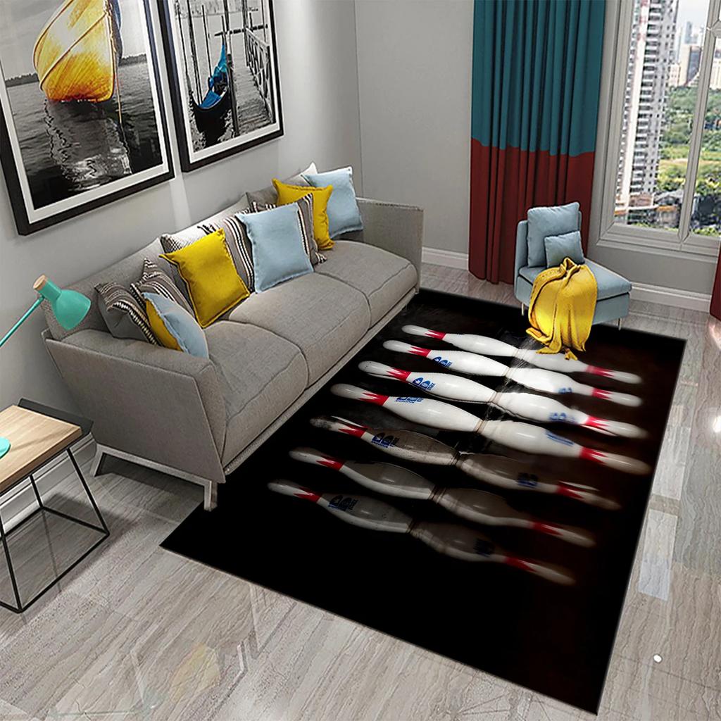 Sport Carpet Boxing Gloves Rug Physical Education Rectangle Area Rugs for Adult Yoga Mats Living Room Black Flat Mat Doormat