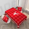 Red Christmas  Waterproof And Oilproof Tablecloth Cartoon Holiday Printing Elk Series Tablecloth Wedding Decoration Table Mat