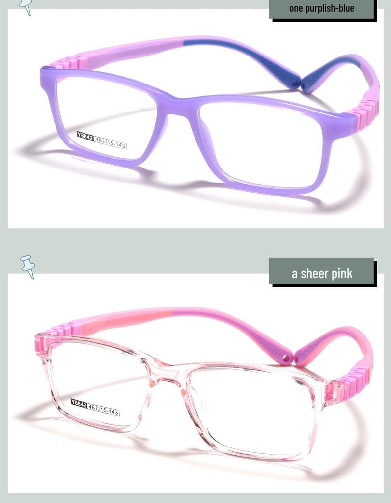 Medical Grade Myopia Control Glasses for Kids 6-10 Years - Skin-Friendly, Non-Slip Silicone Frame with Removable Temples.