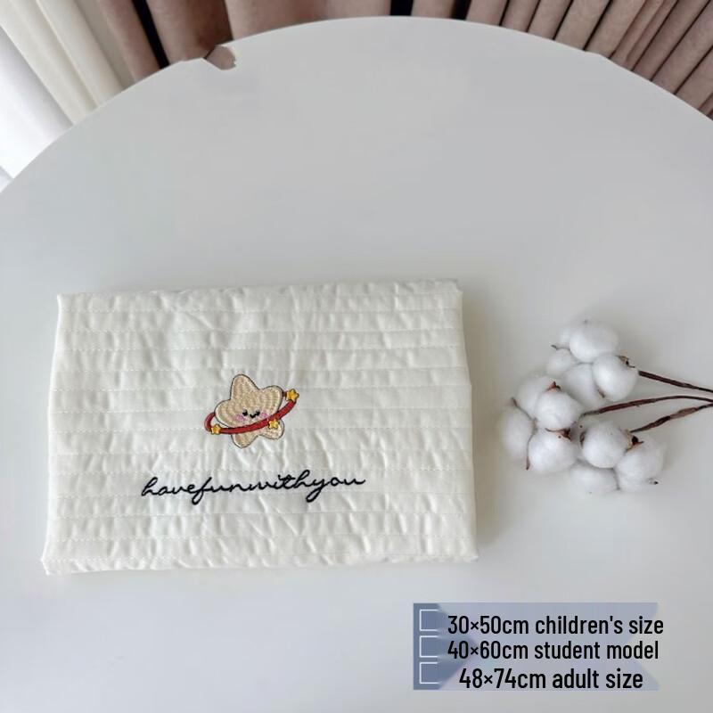 Детская хлопковая подушка Shengbemian с наволочкой в виде маленьких звездочек - Пара