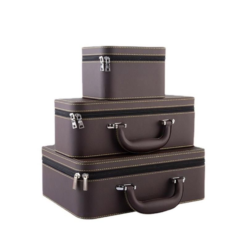 Travel Jewelry Case With Anti Scratch Interior And PU Exterior For Accessories Storage Box For Necklaces Earrings Rings