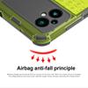 KEYSION Shockproof Armor Case for Xiaomi POCO M5 M5S Soft Silicone+PC Transparent Honeycomb Phone Back Cover for POCO M4 5G