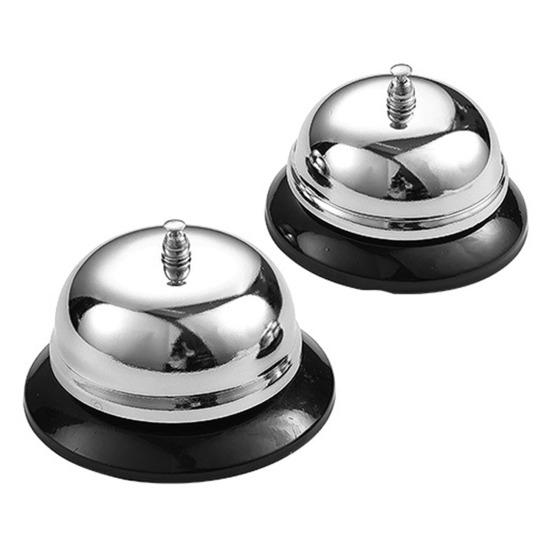 Metal Service Call Bell Clear Sound Front Desk Bell School Answer Bell for Kitchen Restaurant Bar Hotel Office