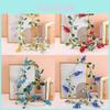 Christmas Garland Wall Hanging With Glittered Leaves And Berries For Holiday Home Decor