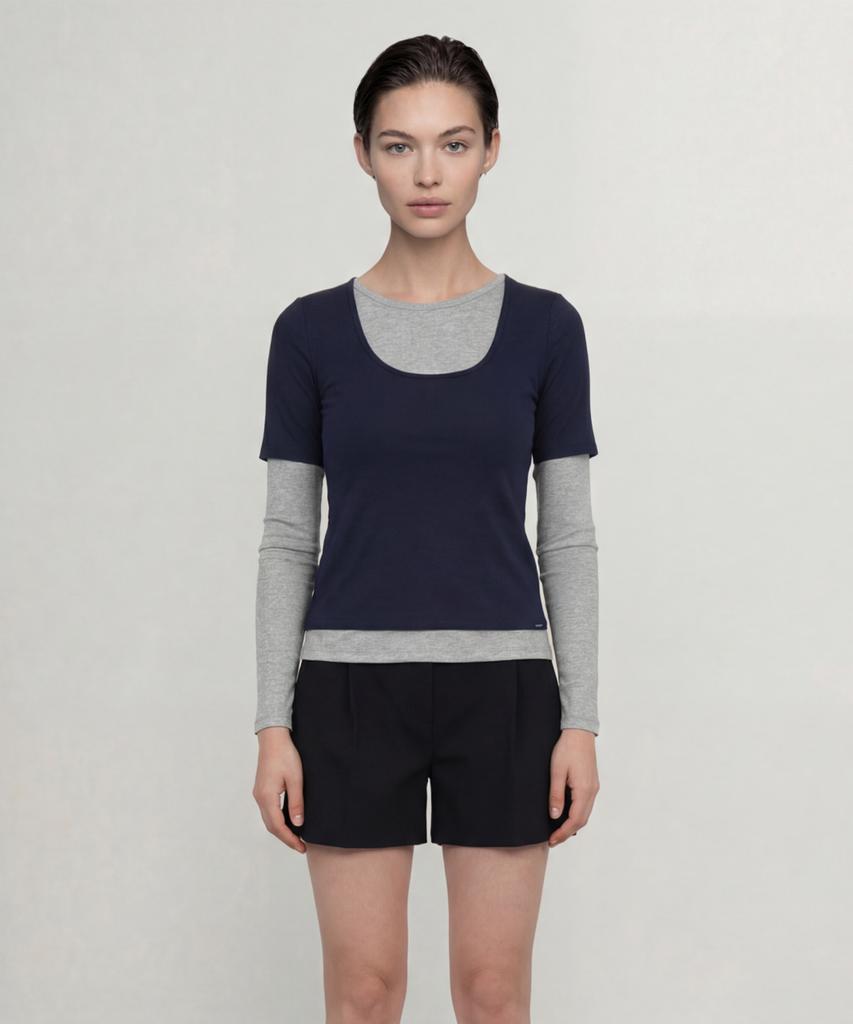 NORMOR Overlay T-Shirt Melange