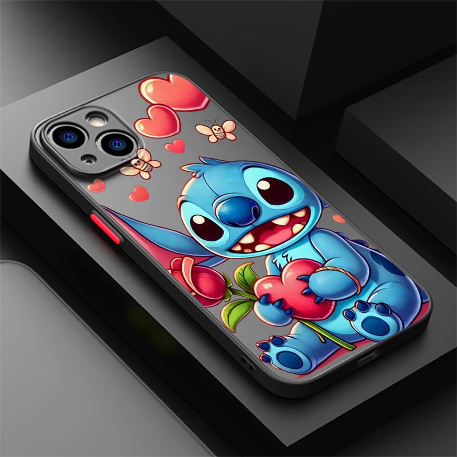 Case for iPhone 17 Pro Max 17e 7 8 SE Air XS XR 15 16 Plus 14 11 12 13 Mini Back Phone Cover Cartoon Stitch
