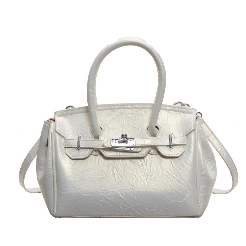 High-texture bag, new Yozi portable platinum bag, pearlescent glossy shoulder messenger bag.