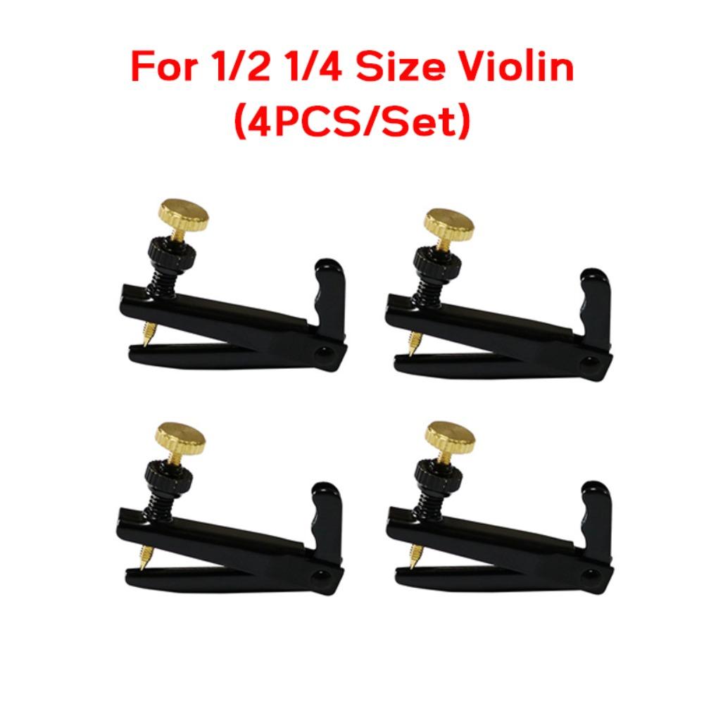 4PCS/Set Stringed Instrument Accessories Fiddle String Adjuster Metal Violin Spinner Tuning Screw