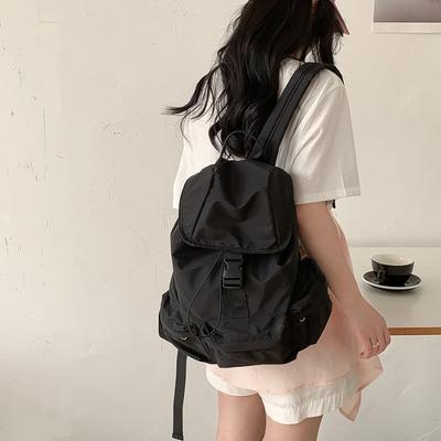 Large Capacity Backpack Women Travel Light Leisure Nylon Computer Bag Flip New Commuter Backpack Shoulder