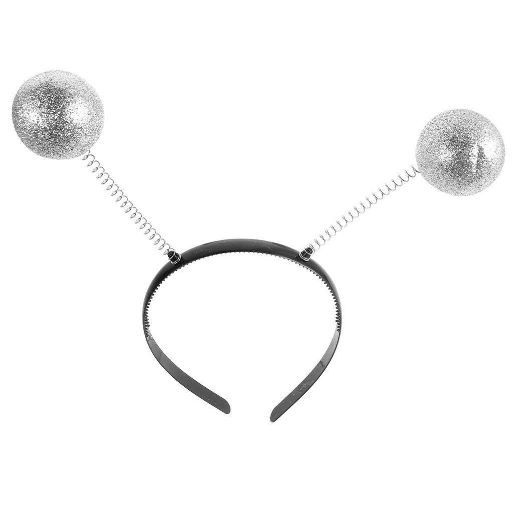 3pcs Foam Ball Headband White Christmas Party Headdress For Adult Lightweight Comfortable No Slip Design Hair Accessory