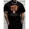 Camiseta Gráfica de Personaje Cabeza Cuadrada para Hombre - Camiseta de Manga Corta Estilo Streetwear con Icónico Diseño de Cabeza Cuadrada, Adecuada para Absorber la Humedad