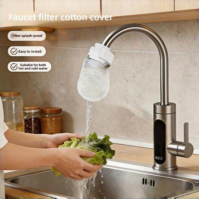 Wasserhahn Filterbeutel, Küchenwasserhahn Filter Baumwolle, Schlafsaal Haushalts Filtertuch, Auslass Wasserspritzschutz Filtergerät