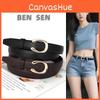 C Shaped Metal Buckle Decoration Women Slim Waist Belt For Daily Casual Wear