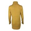 Women's Fall And Winter Knitted Long-Sleeve Turtleneck Cable-Knit Slim-Fit Sweater Dress