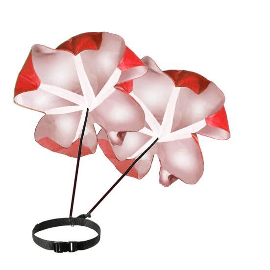 Widerstandsfallschirm, verstellbarer Bund, verschleißfest, gute Zähigkeit, wiederverwendbar, tragbar, Laufgeschwindigkeitstraining, Beschleunigungstraining, Fitness