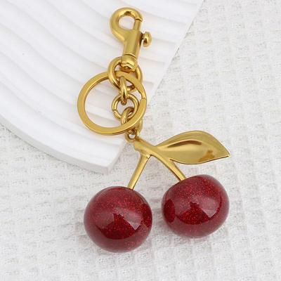 Cherry Charm Handbag Pendant for Women's Exquisite Internet-famous Crystal Cherry Bag Accessories High-Grade Backpack Pendant