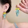 Vacation Style Dopamine Flower Earrings Women's Summer Sweet Temperament Versatile High-end Stud Earrings Silver Needle Earrings