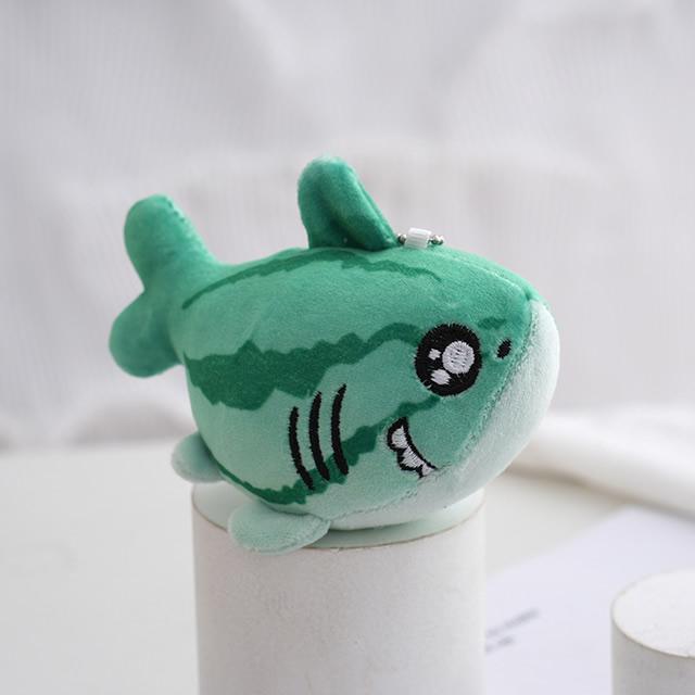 Cute Simulation Shark Plush Key Chain Creative Scented Soft Plush Cartoon Shark Keychain Bag Pendant Key Ring Holder Kids Gift 12CM