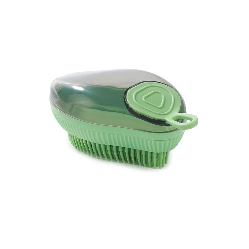 Silicone Push-Type Pet Bath Brush & Detangling Comb