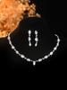 Elegant Rhinestone Zirconia Necklace & Jewelry Set for Bridal & Evening Wear