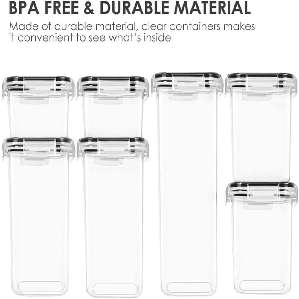Kitchen Food Storage 7pcs-set Container BPA FREE Cereal Candy Storage Boxes Jar with 10stickers and Pen
