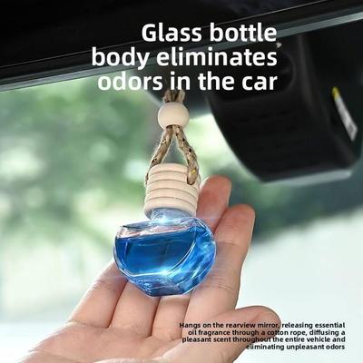 Auto Lufterfrischer Anhänger Hängende Glasflasche Lufterfrischer Leere Flasche Aromatherapie Anhänger Diffusor Auto Innenzubehör