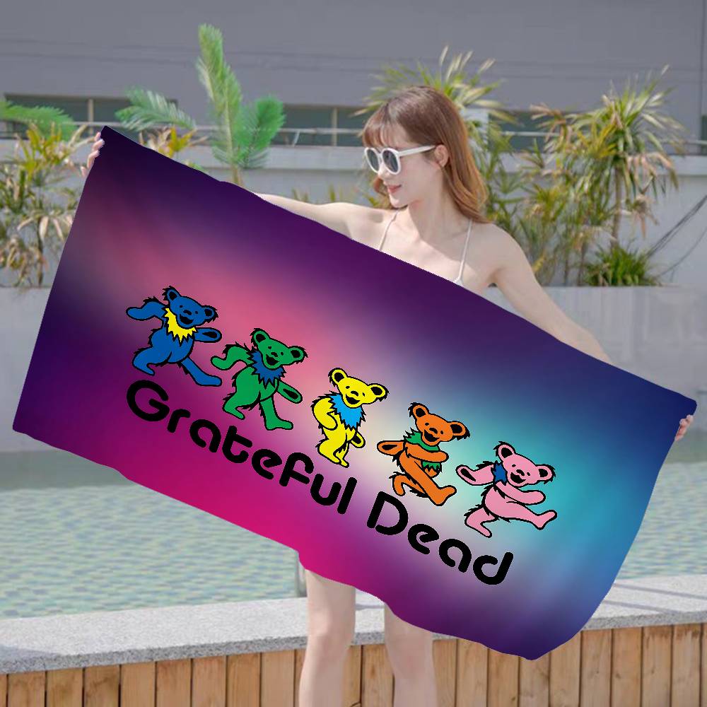 Psychedelic Rock G-Grateful D-Dead Band Big Microfiber Beach Towels Quick Dry Towel Sand Beach Towels Pool Towel for Travel