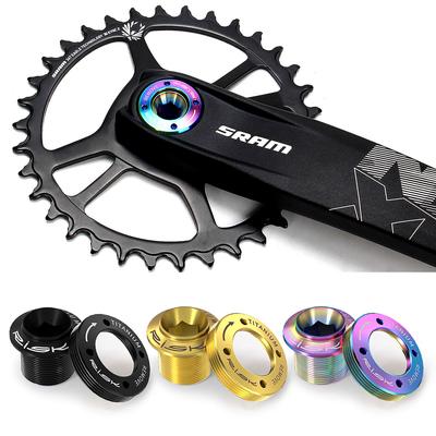 Titanium Alloy Crank Bolt Locking Screw with Bike Crank Arm Cap Crank Arm Bolt Fixing Crank Screw for SRAM NX-GX-XX1-EAGLE