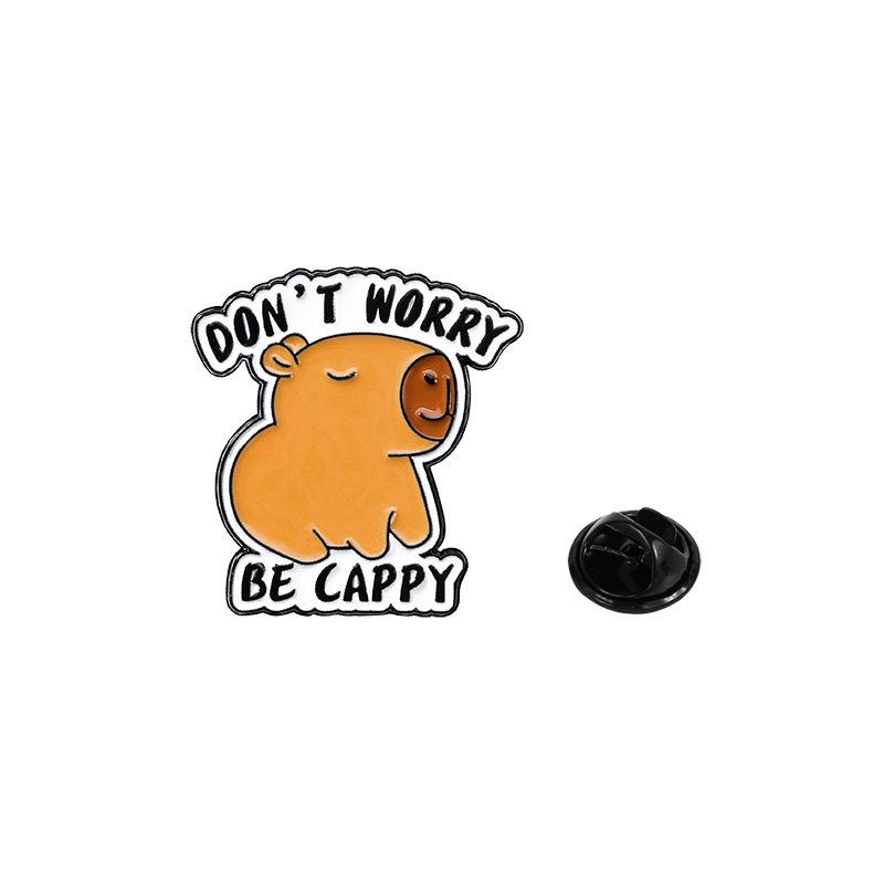 Broche Mignonne Originale Capybara Dessin Animé - Insigne Adorable en Alliage & Décoration de Livre