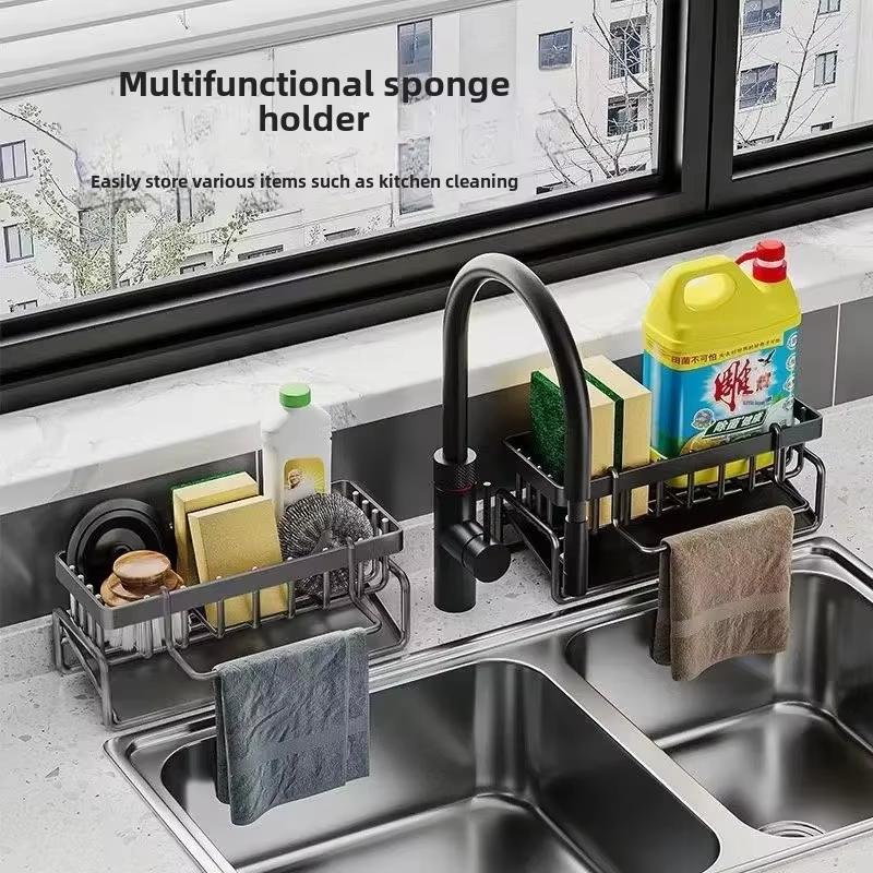 Household Storage Drain Rack Kitchen Storage Supplies Drain Dual-Purpose Layered Design Water Accumulation Durable Storage Rack