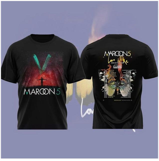 

Maroon 5 Inspired Love is Like Tour 2025 Tour New Inspired T-Shirt Unisex T-Shirt XL