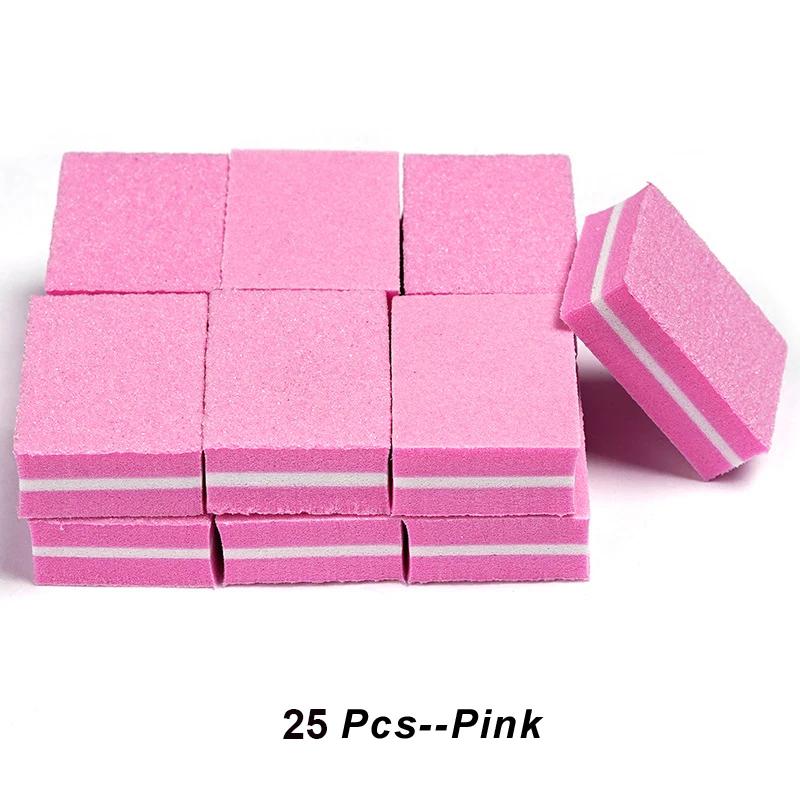 10/25/50Pcs Colorful Mini Nail Files Acrylic Nails Double Side 100/180 Grit Emery Boards For Professional Manicure Pedicure Tool