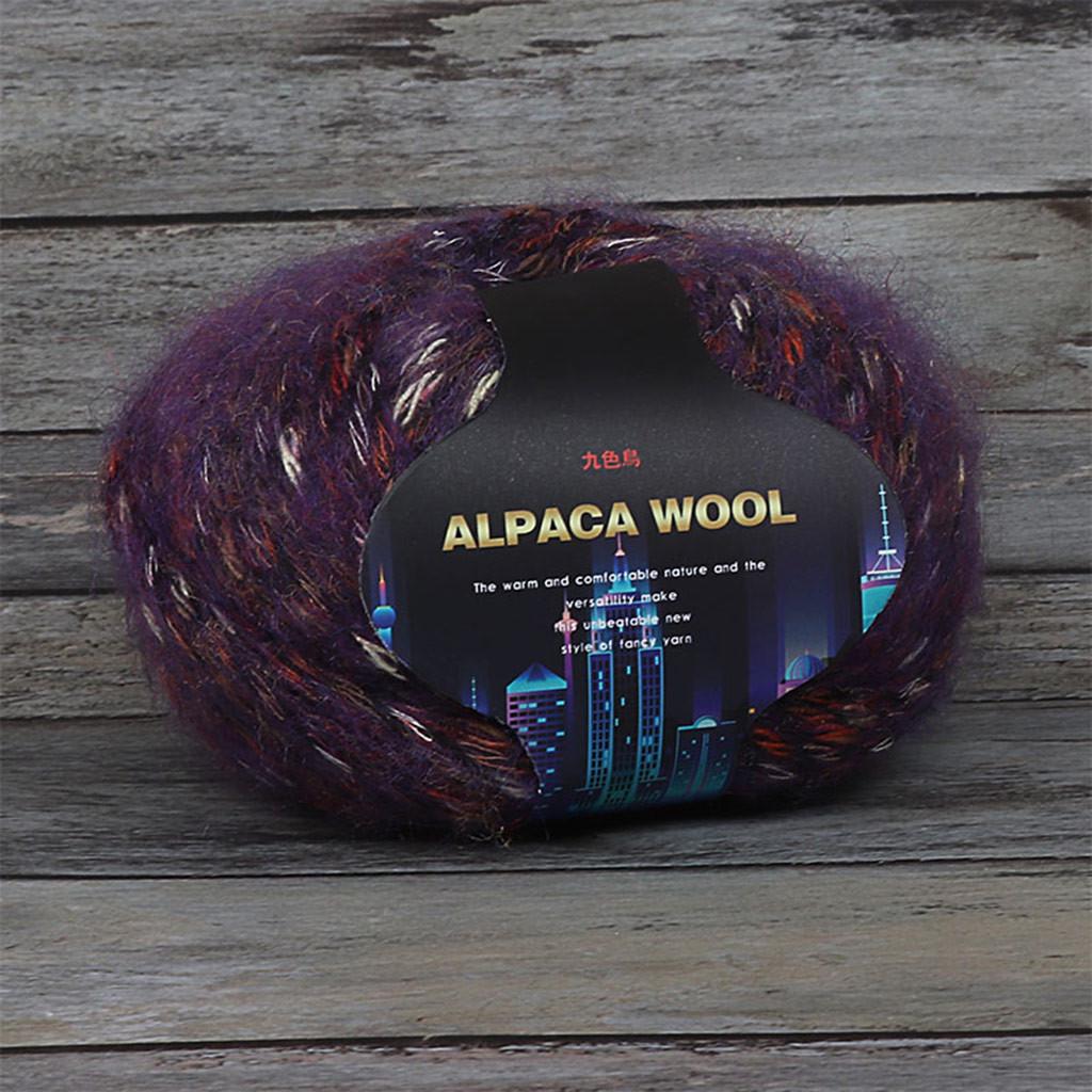 Colorful Alpacawool Hand-Knitted Coat Sweater Scarf Line In The Thick Wool