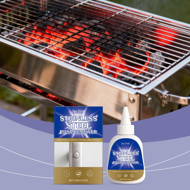 Stainless Steel Rust Remover AntiRust Metal Maintenance Solution Powerful Polishing Cream for Kitchen Bathroom and Outdoor Use