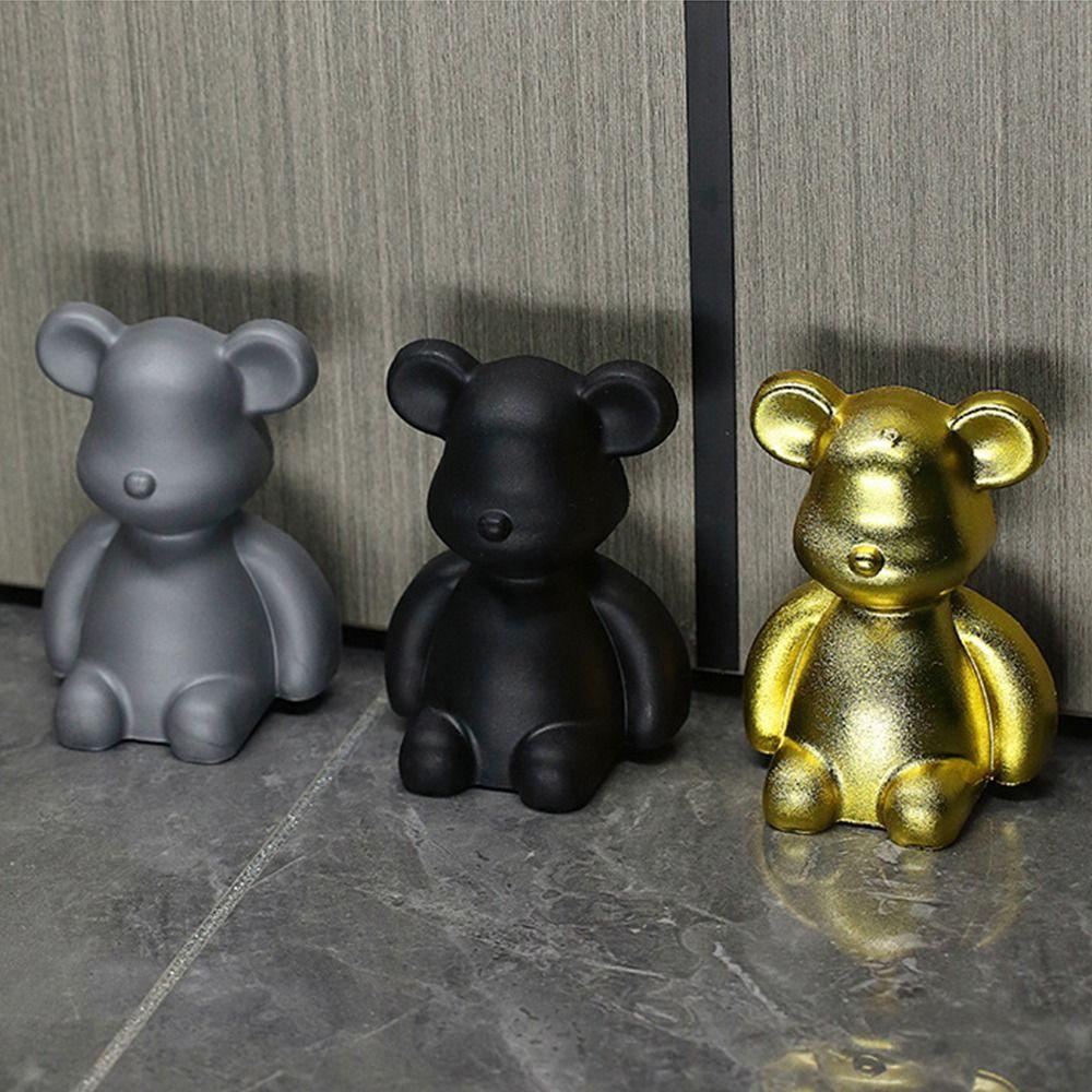 

Punch-free Door Suction Magnetic Door Stop Cute Bear Door Stopper Household сірий