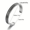 New Korean-style retro personalized motorcycle bracelet made of stainless steel C Open-ended wheat ear men's punk accessory trendy men's bracelet