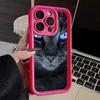 LZ3 Black Cat Green Eyes Silicone Phone Case for iPhone 11 13 14 15 16 Pro Max 7 8 16 Plus 12 Mini XS Max XR Shockproof Back Cover