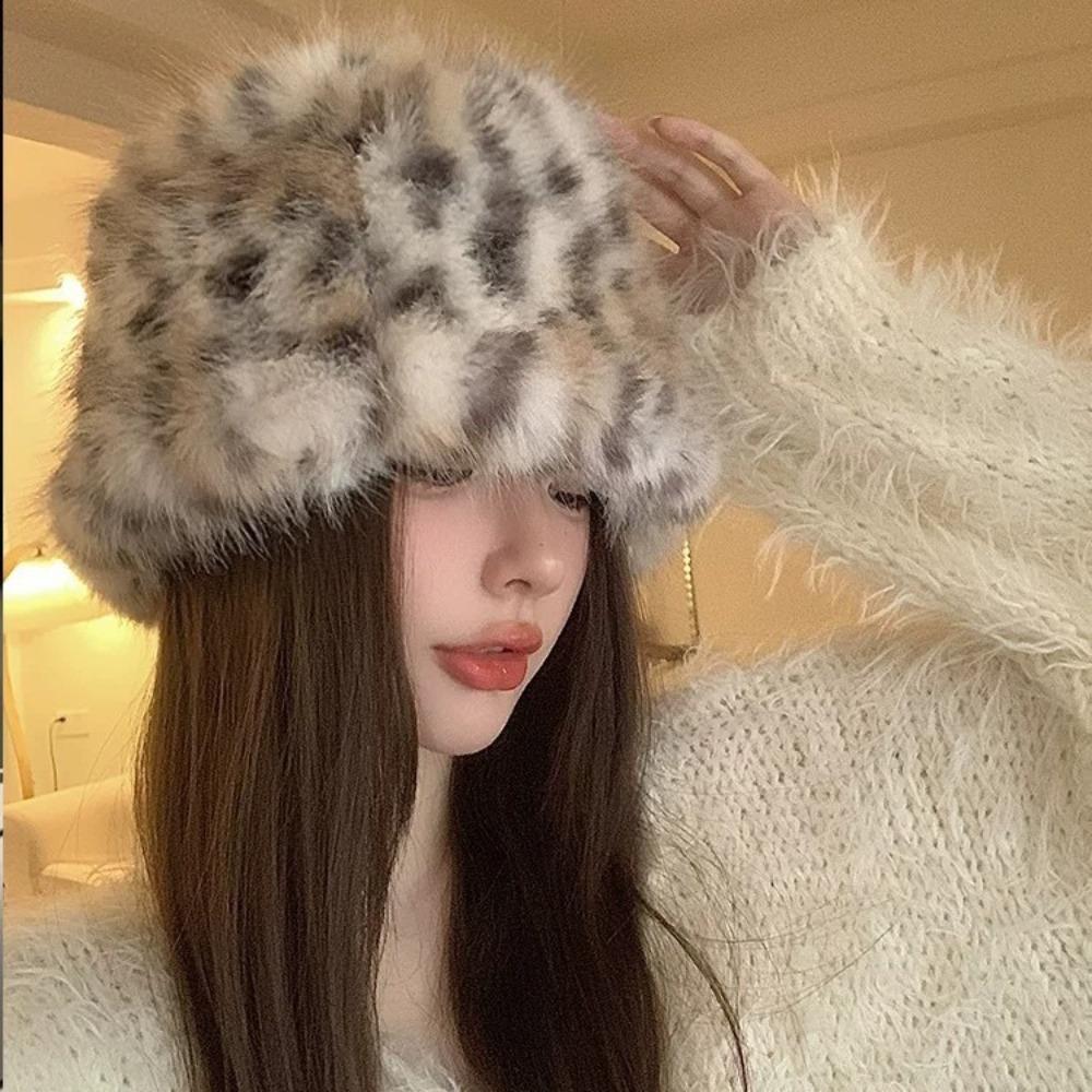 Warm Panama Cap Thicken Plush Fisherman Hat New Winter Hat  Women