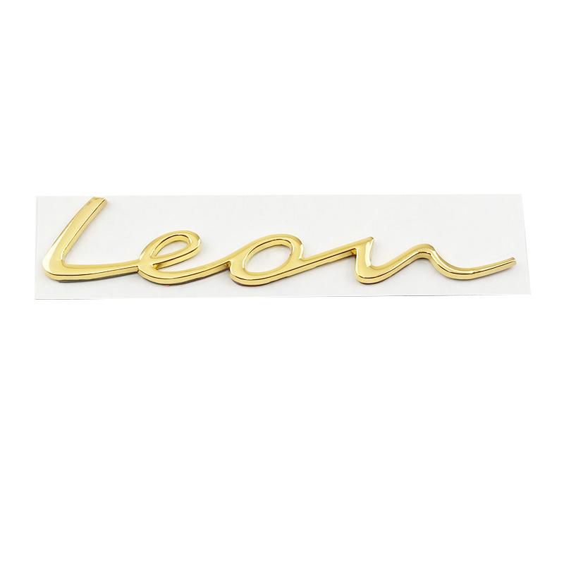 Car 3D Metal Trunk Words Letters Logo Decals Emblem Badge Sticker For Seat Leon MK1 MK2 MK3 MK4 MK5 MK6 FR Styling Accessories