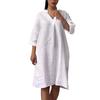Summer Women's Dress Plus Size Solid Colour Casual V-Neck Elegant Long Dresses