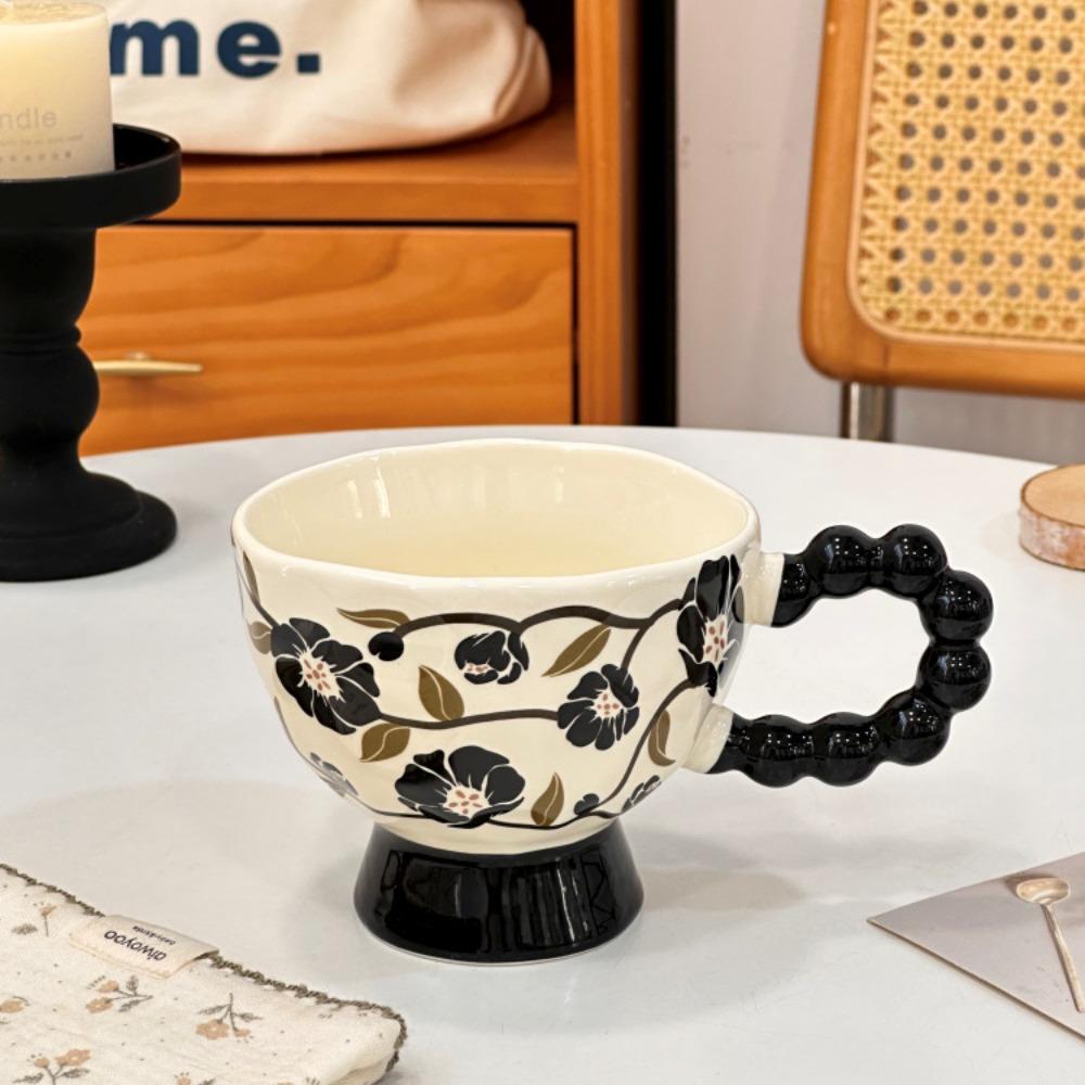 

Креативний ретро келих кавова чашка високої цінності дівчаче серце чашка-кружка мила керамічна чашка 300ml Яскраво-рожевий