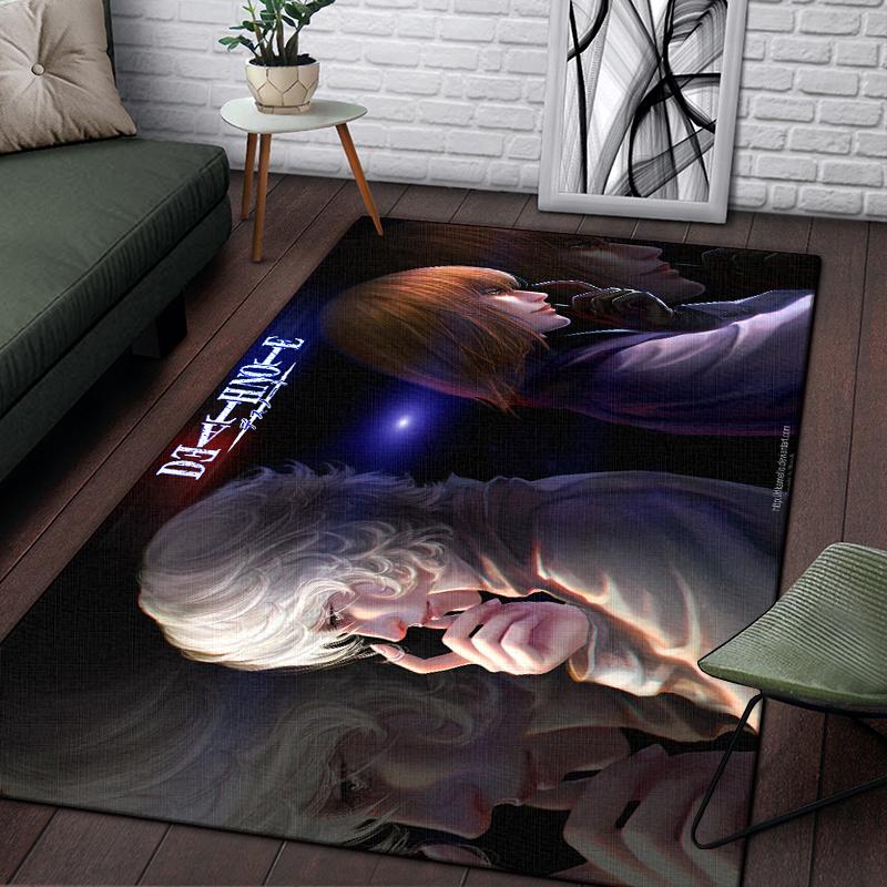 Death Note Comic Printed Carpet for Living Room Rugs Camping Stranger Things Picnic Mats Anti-Slip E-sports Rug Yoga Mat Gifts