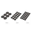 48Pcs 2.2cm Black Eva Chair Leg Covers Floor Protectors for Hardwood Floors Silent Anti-Slip Furniture Feet Pads Table Desk Wall