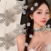 Sliver Snowflake Hair Clip Pearl BB Clip Fashion Fairy Bang Clip  for Women Girls